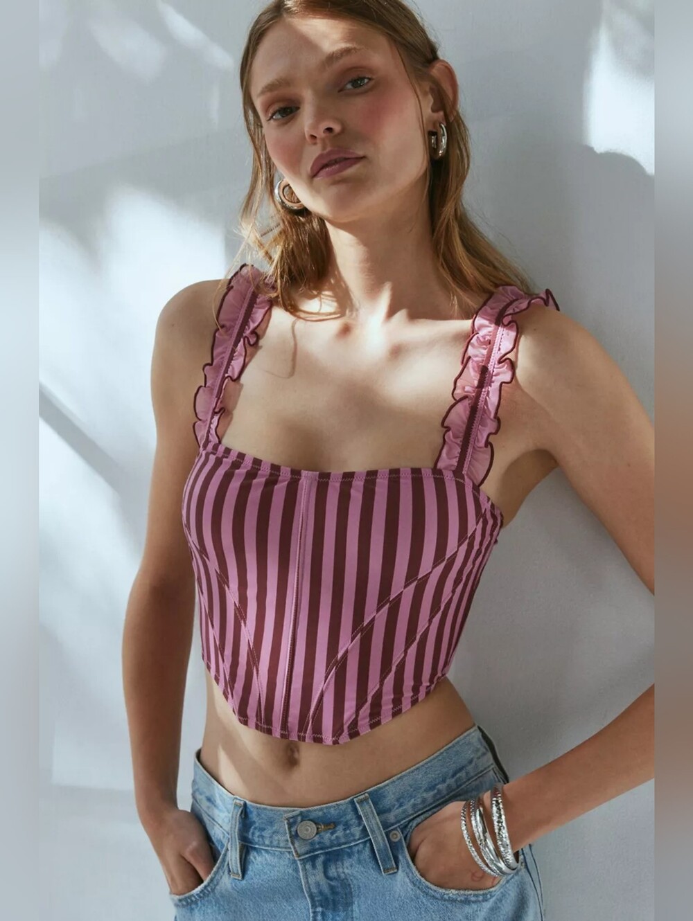 NWT Out From Under Circus Act Ruffle Corset Small